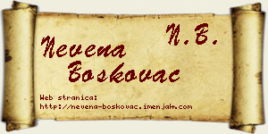 Nevena Boškovac vizit kartica